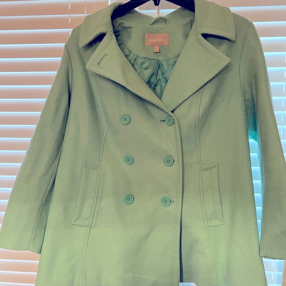Woman Within Jackets & Blazers - Woman Within 22W Pastel green pea coat